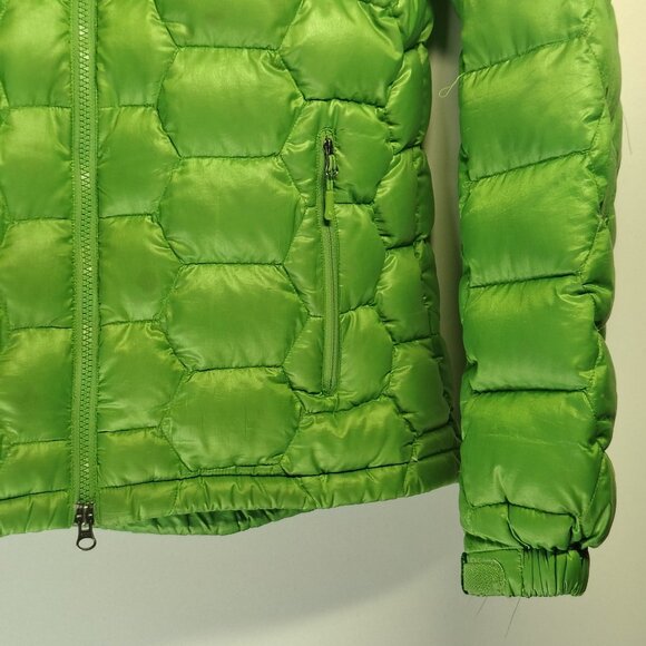 Marmot Ama Dablam Down Jacket Women's Green 800df Insulated Hood Size Medium - Picture 6 of 16
